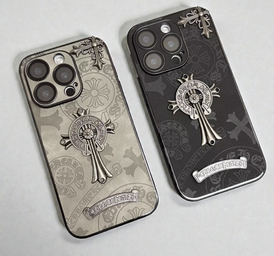 Cross Emblem iPhone Case – Premium Metal Details