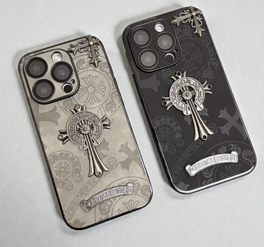 Cross Emblem iPhone Case – Premium Metal Details