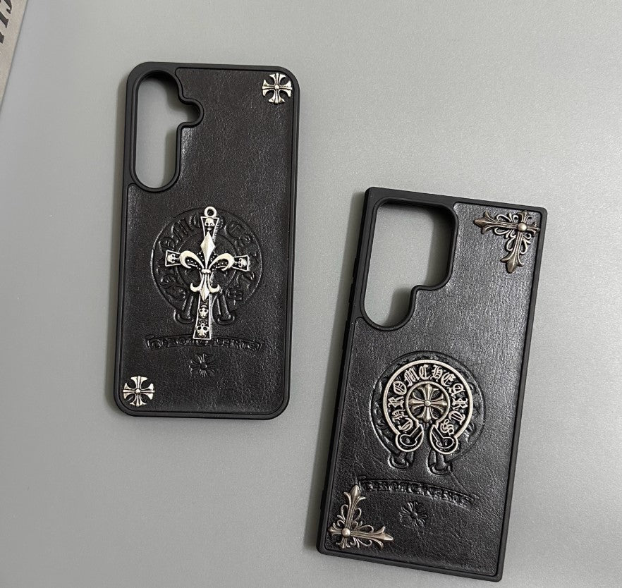 Chrome-Inspired Luxe Metal Cross Case