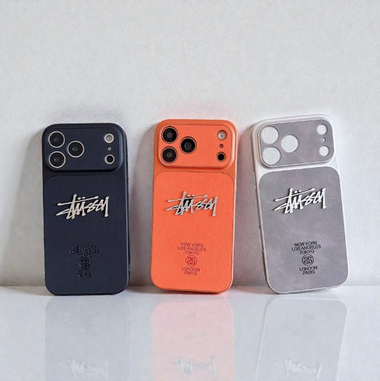Metal Logo Streetwear Suede iPhone Case