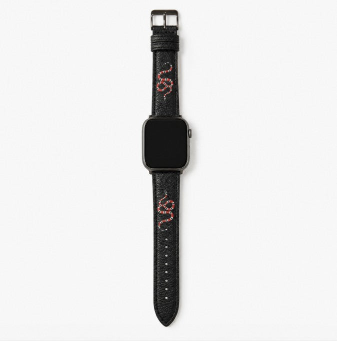 Luxury Snake Design Black Apple Watch Band