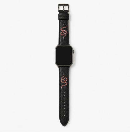 Luxury Snake Design Black Apple Watch Band