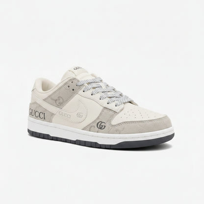 GG Monogram Low-Top Sneakers – Cream/Grey