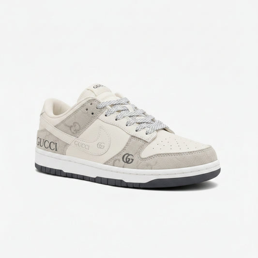 GG Monogram Low-Top Sneakers – Cream/Grey