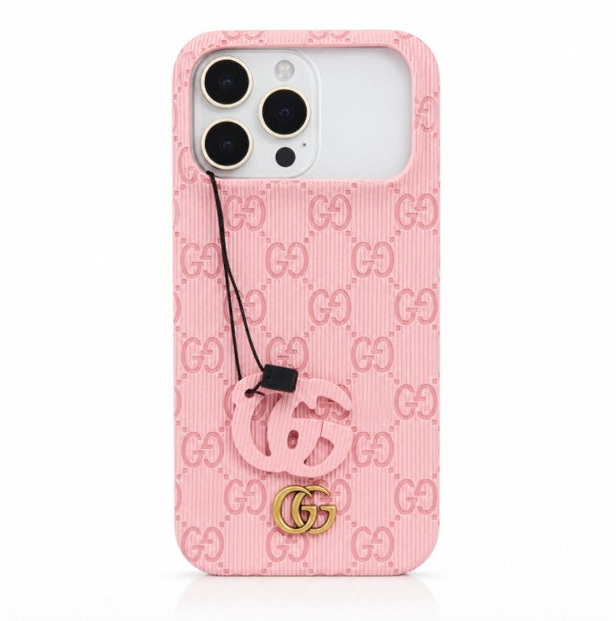 Luxury Monogram Textured iPhone Case - 10 colors