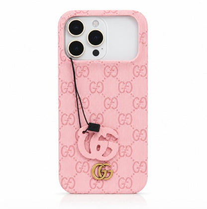 Luxury Monogram Textured iPhone Case - 10 colors