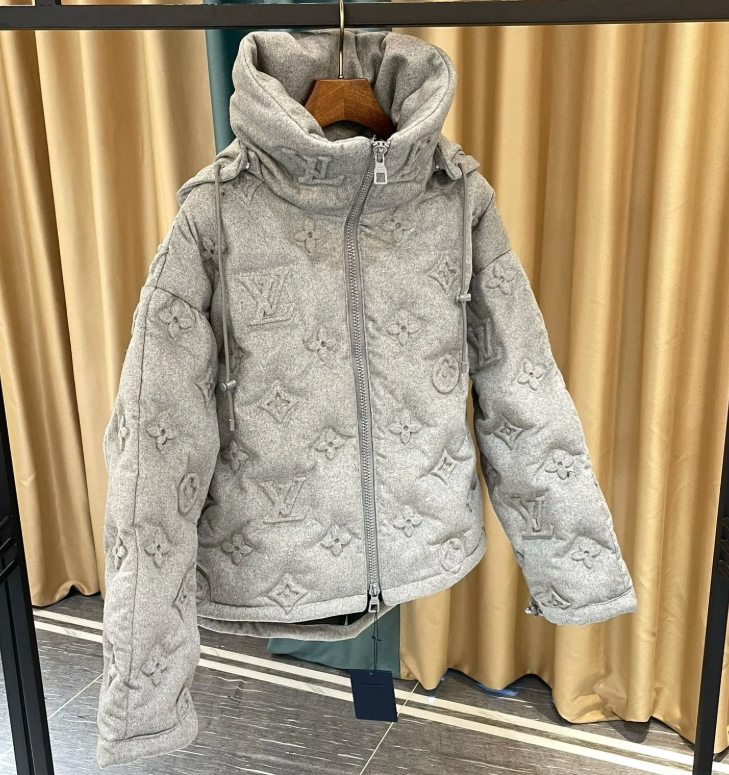 LV Cashmere Monogram Puffer Jacket