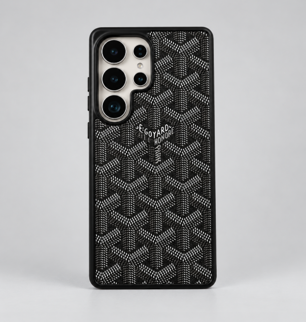 Luxury Canvas Magnetic Samsung Case - Black