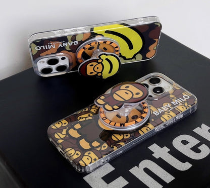 Streetwear MagSafe  Baby Monkey iPhone Case with Grip