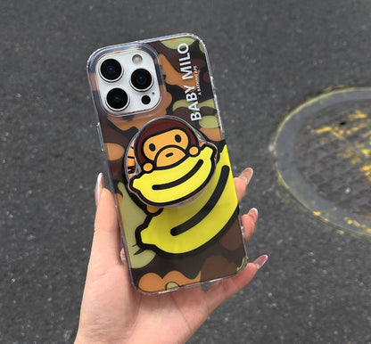 Streetwear MagSafe  Baby Monkey iPhone Case with Grip