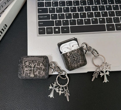 Chrome Cross Charm AirPod Case
