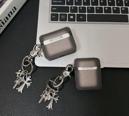 Chrome Cross Charm AirPod Case