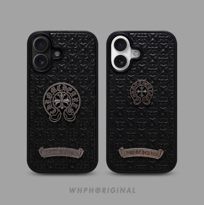 Streetwear Embossed Metal Emblem Case