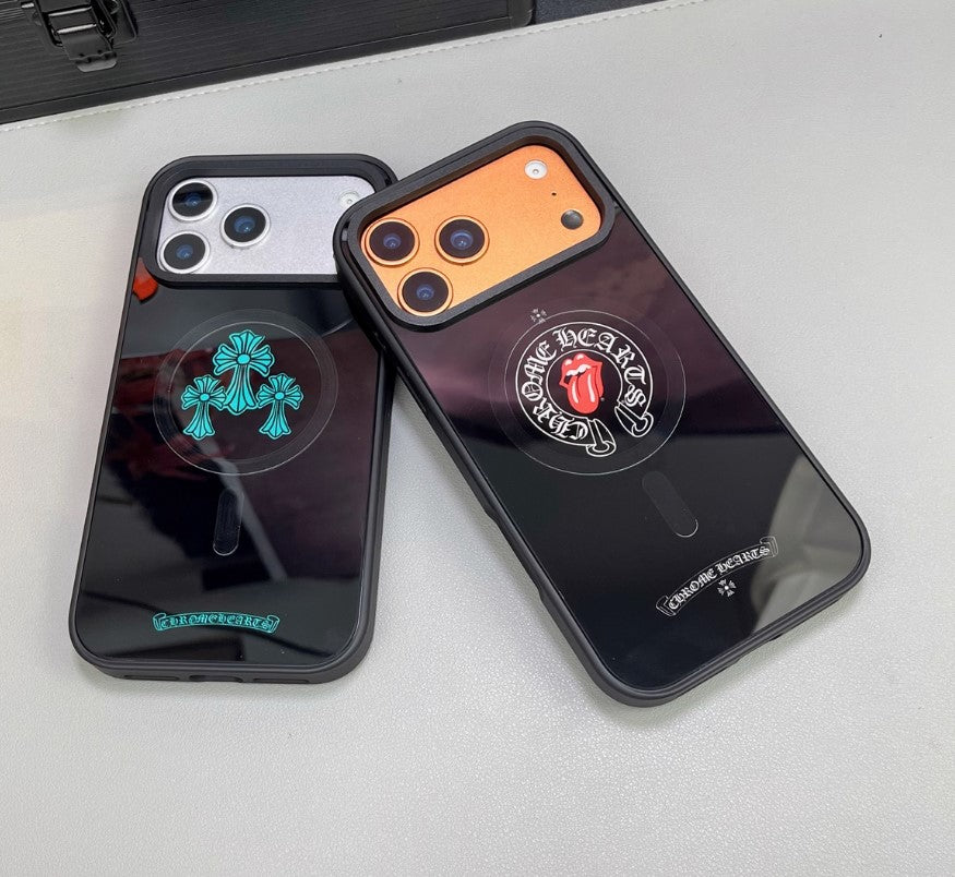 Gloss Black Cross MagSafe Street Cases – iPhone 14–17