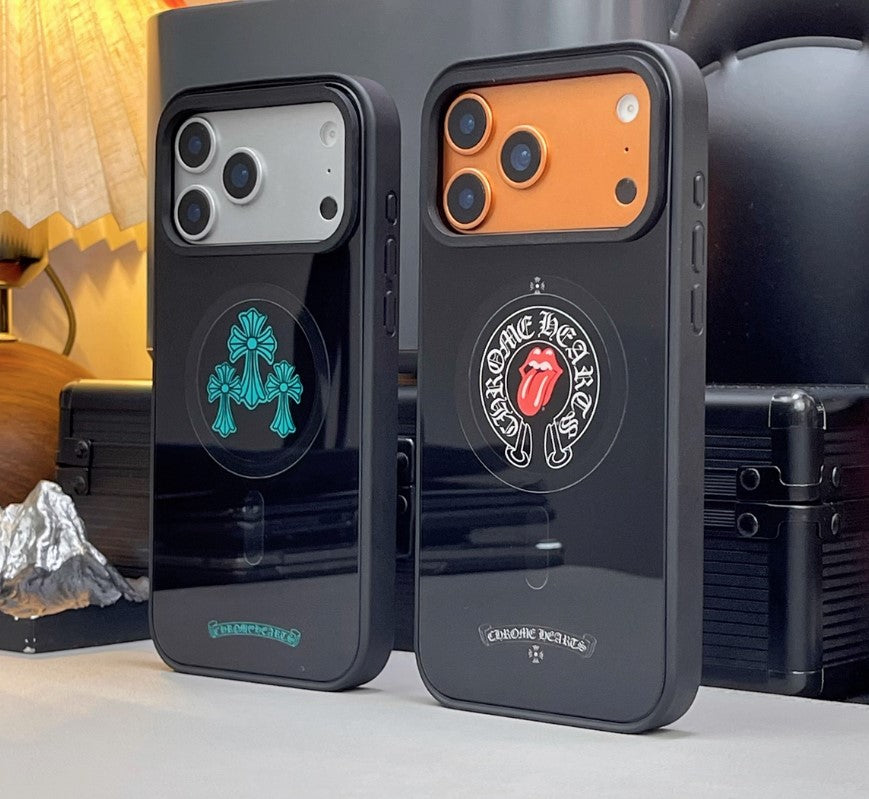 Gloss Black Cross MagSafe Street Cases – iPhone 14–17