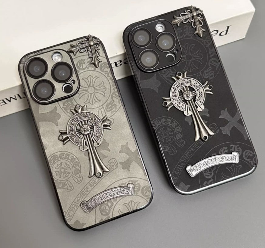 Cross Emblem iPhone Case – Premium Metal Details