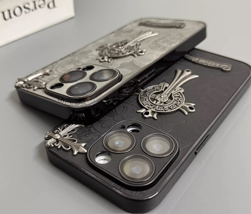 Cross Emblem iPhone Case – Premium Metal Details