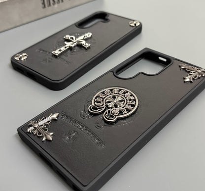 Chrome-Inspired Luxe Metal Cross Case