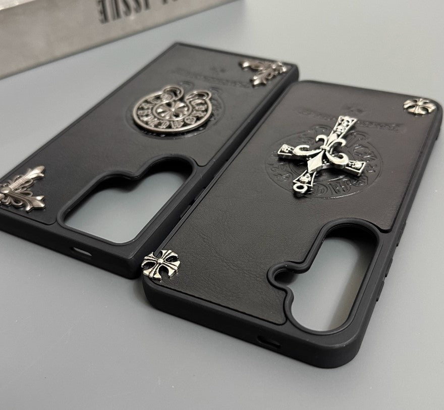 Chrome-Inspired Luxe Metal Cross Case