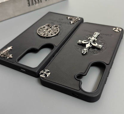 Chrome-Inspired Luxe Metal Cross Case
