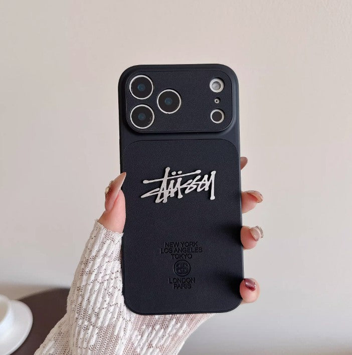 Metal Logo Streetwear Suede iPhone Case