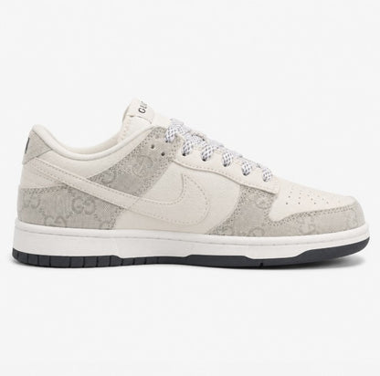 GG Monogram Low-Top Sneakers – Cream/Grey
