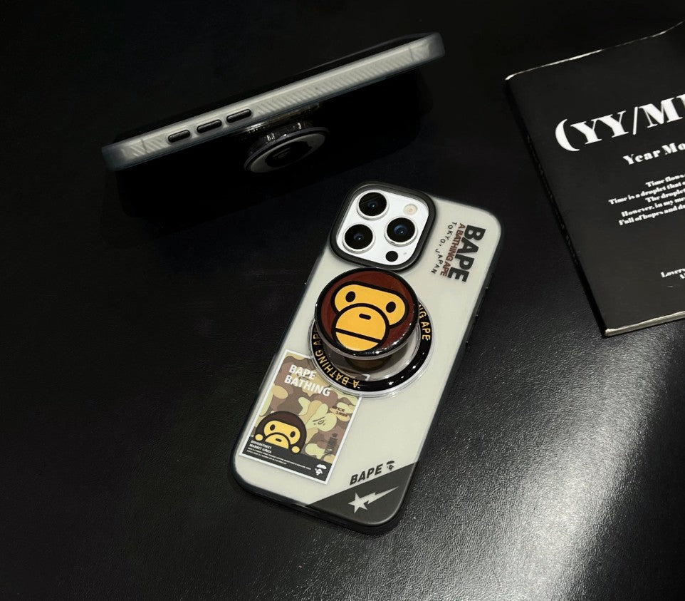 Streetwear Ape Design MagSafe  iPhone Case with Grip