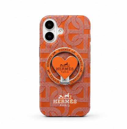 MagSafe Orange  Heart Luxe iPhone Case