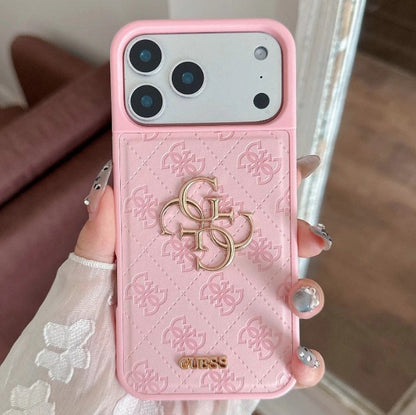 Chic Embossed Monogram Case – iPhone 13–17