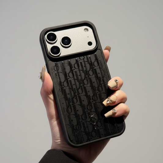 Dior X Luxury Aluminium iPhone 17 Case -Black