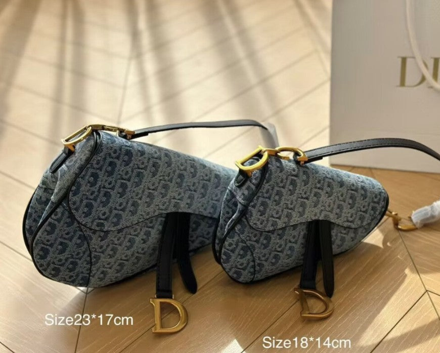 Denim Luxury Saddle Bag