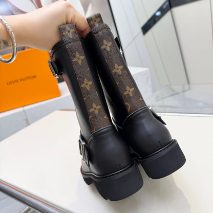 Luxury Territory Leather Boots Black Monogram