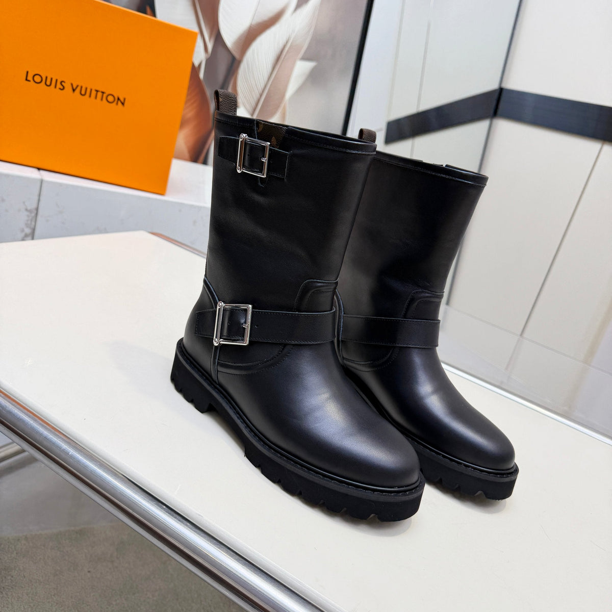 Luxury Territory Leather Boots Black Monogram