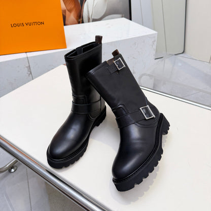 Luxury Territory Leather Boots Black Monogram
