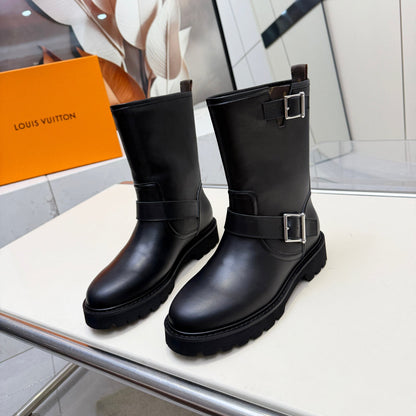 Luxury Territory Leather Boots Black Monogram