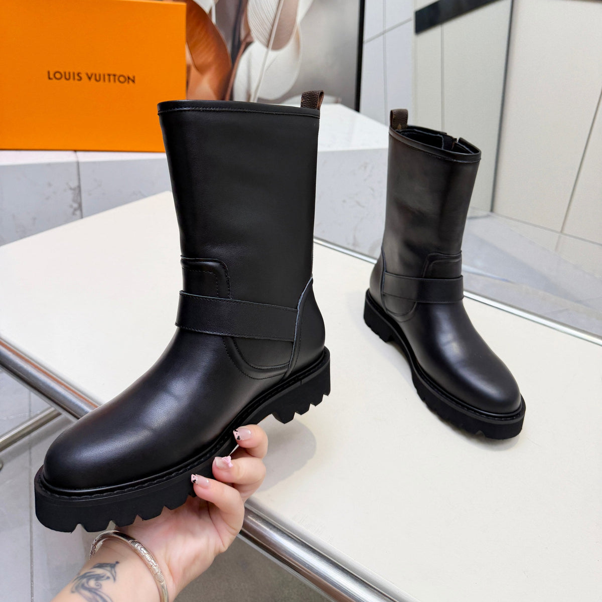 Luxury Territory Leather Boots Black Monogram