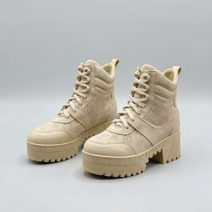 Desert Platform Boots - Beige