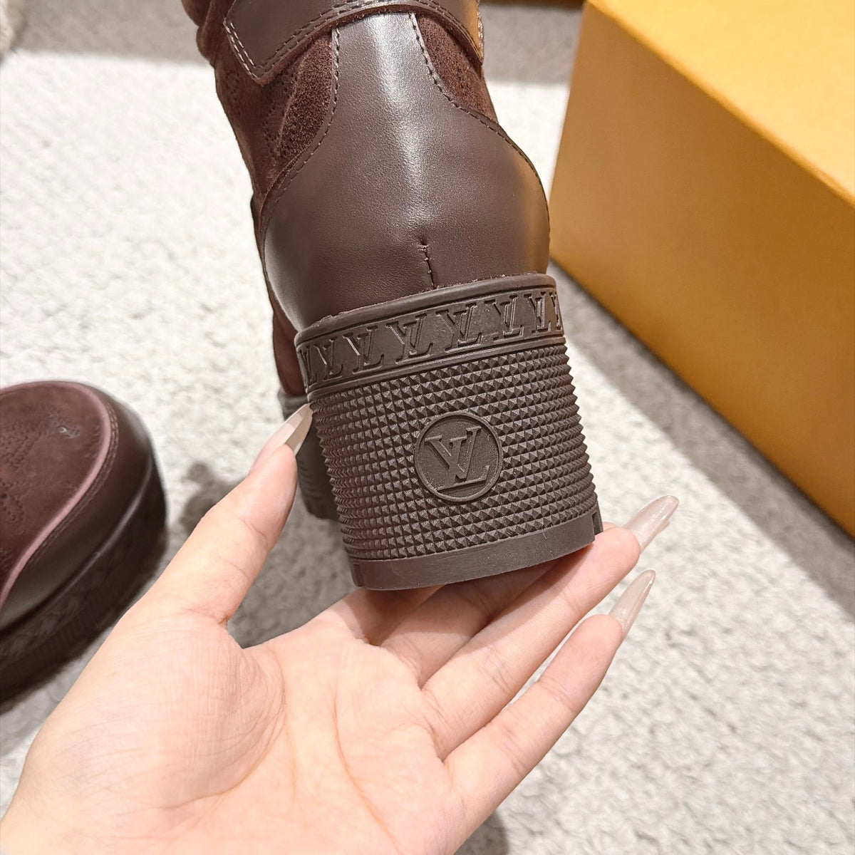 Desert Platform Boots - Dark Brown