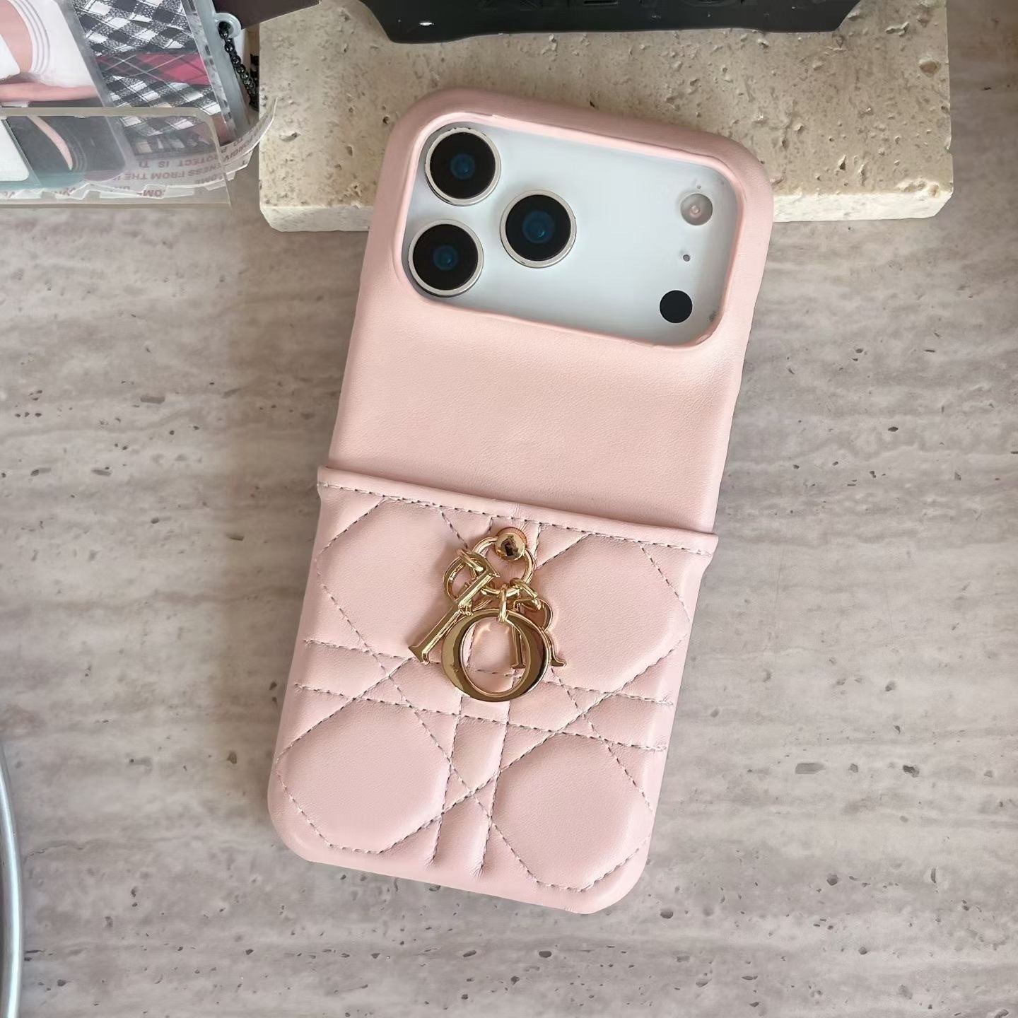 Luxury Designer Quilted Charm Case - 4 Colors