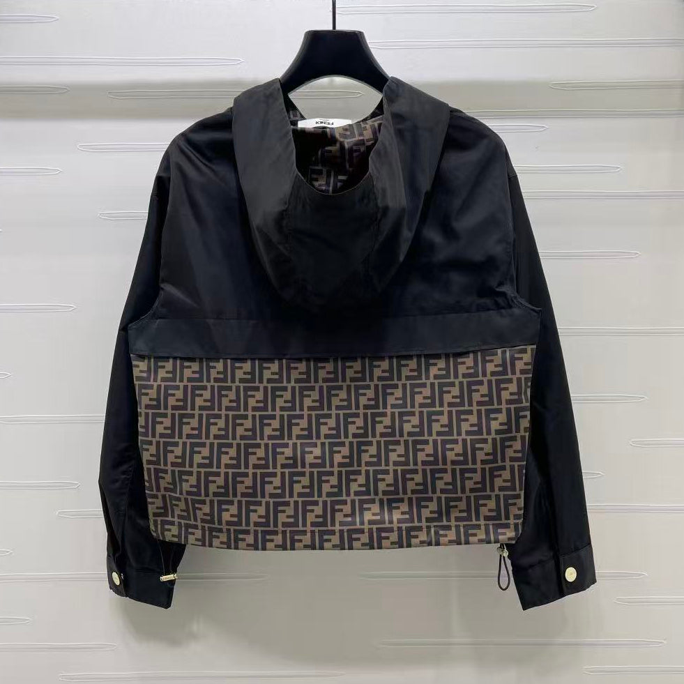 Zucca Print Windbreaker Jacket