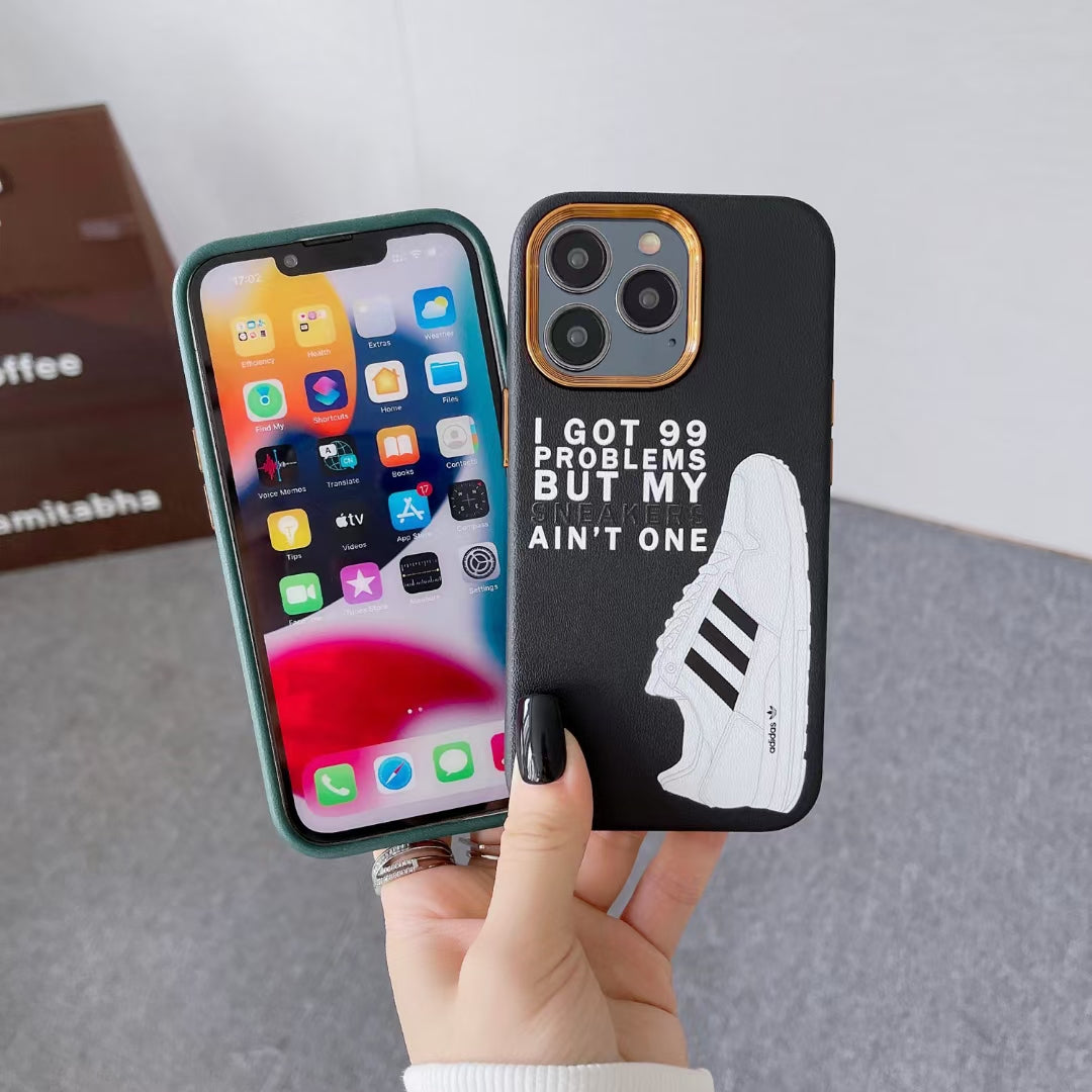 99 Problems Sneakerhead Leather Feel iPhone case