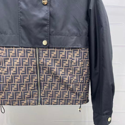 Zucca Print Windbreaker Jacket