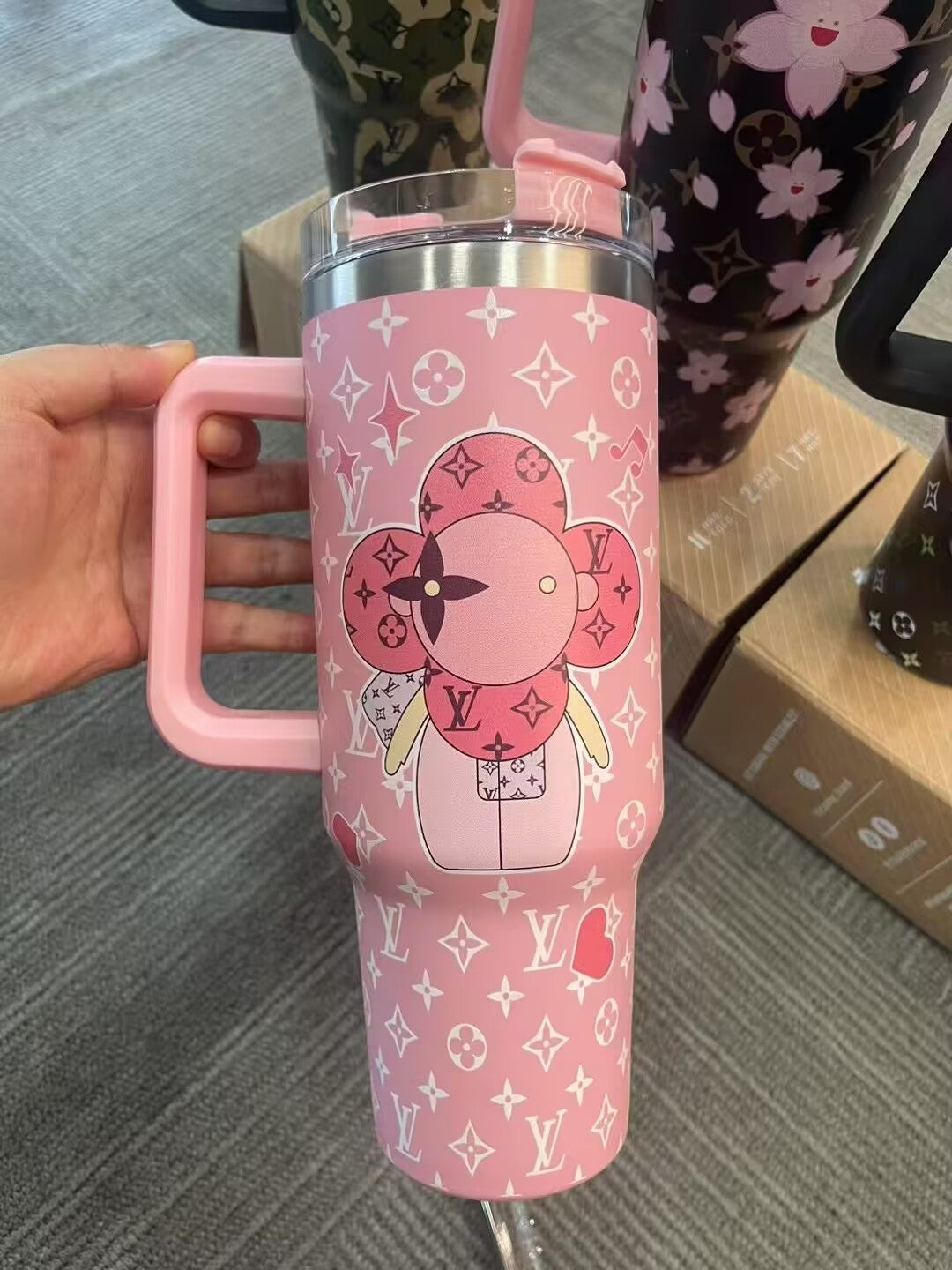 Luxury 40oz Stainless Steel Tumblers with Handle
