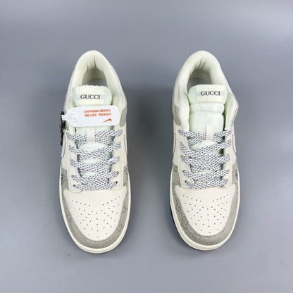 GG Monogram Low-Top Sneakers – Cream/Grey