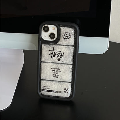 NY LA Stuss Streetwear Clear Puffer iPhone case