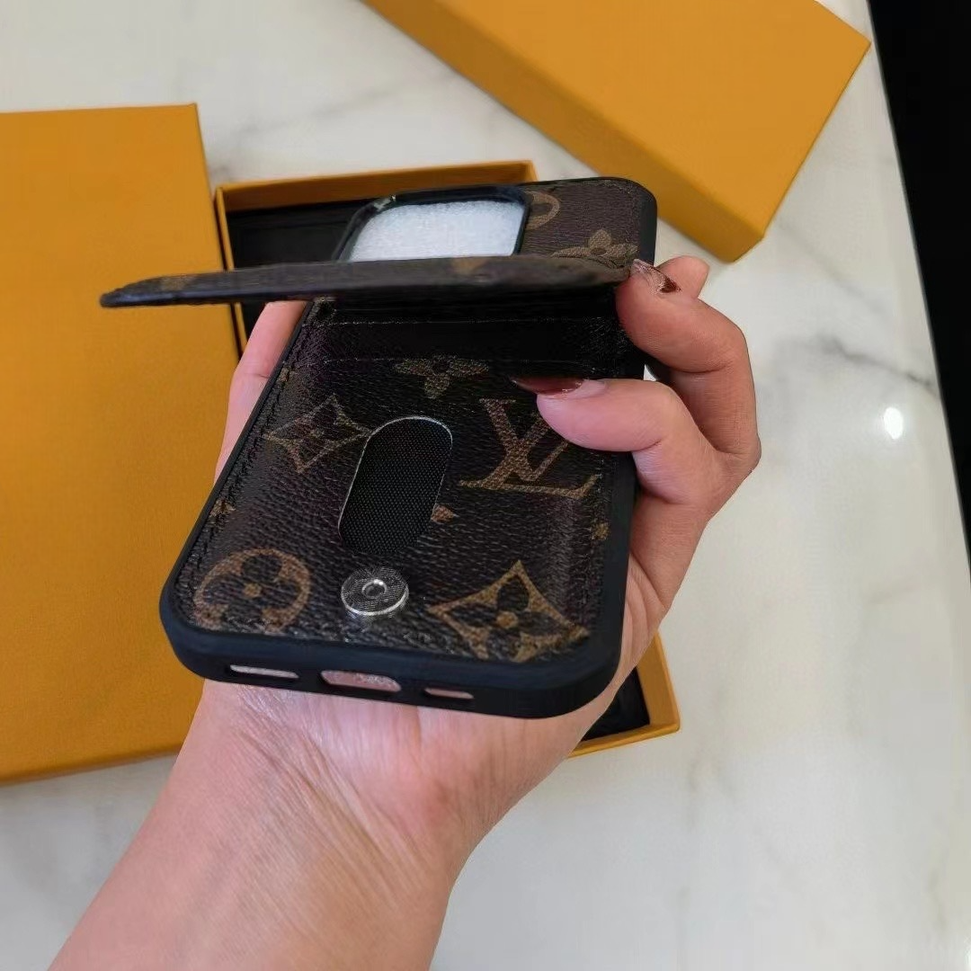 Lux Monogram Phone Case with Card Holder– iPhone or Samsung
