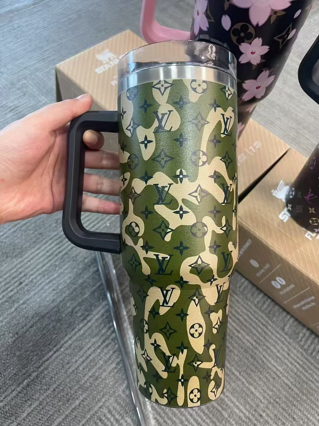Luxury 40oz Stainless Steel Tumblers with Handle