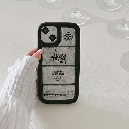 NY LA Stuss Streetwear Clear Puffer iPhone case