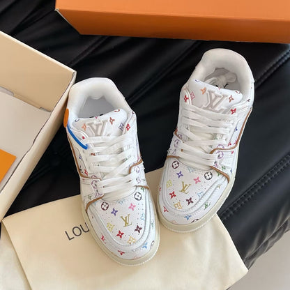 1V Monogram Trainer Sneakers - White