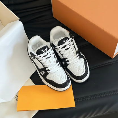 Monogram Denim Skate Sneakers – Black